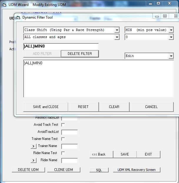 Class Shift (Par vs Race Strength) in the Dynamic Filter Tool