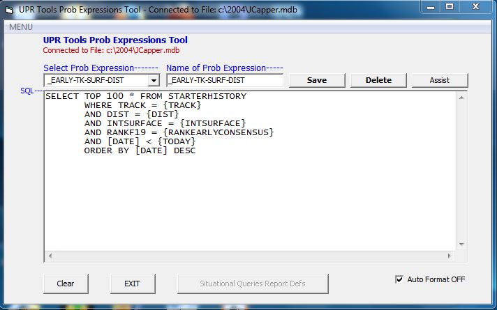 Prob Expressions Tool