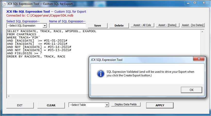 JCX SQL Expression Tool
